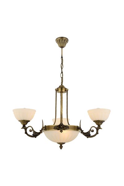 HubRom Lustra Moderna Mass , 3 brate, 3xE27+2xE14-60W, antiq 3071-52-03