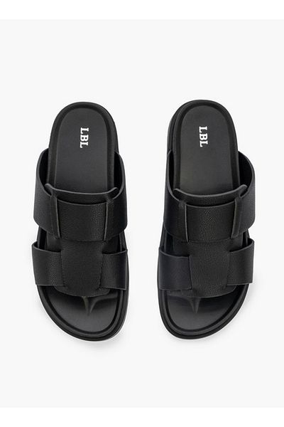 LBL by Shoexpress Textured Slip-On Comfort Sandals