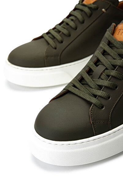 Tamer Tanca Erkek Hakiki Deri Yeşil Sneakers & Spor Ayakkabı