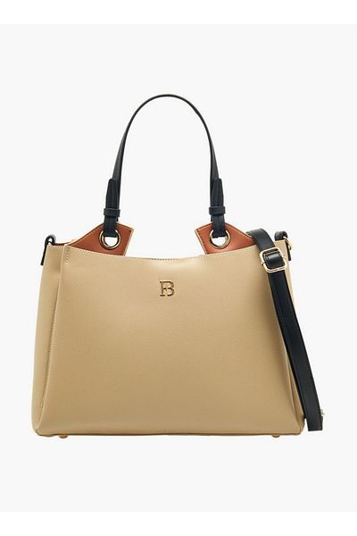 Flora Bella by Shoexpress Solid Tote Bag with Detachable Strap and Zip Closure
