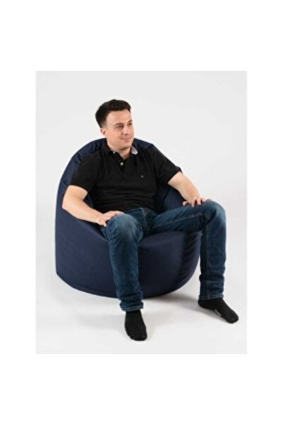 Pufrelax Fotoliu Relaxo XL, Material Impermeabil - Black & Lime Yellow