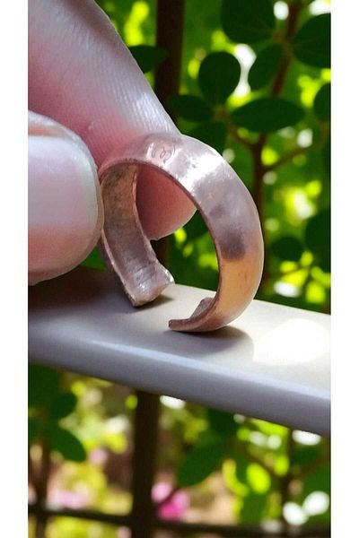 yerlikaya bakır Plain Wedding Ring Pure Copper Ring
