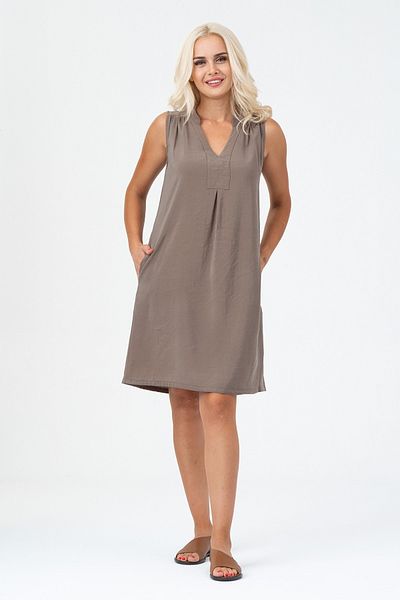 Bold & Young Rochie din lycra din bumbac spalat cu buzunare