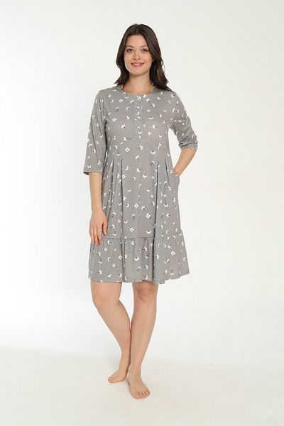 ROMEO LİFE Women's Cotton Viscose Fabric Floral Summer Dress 7673