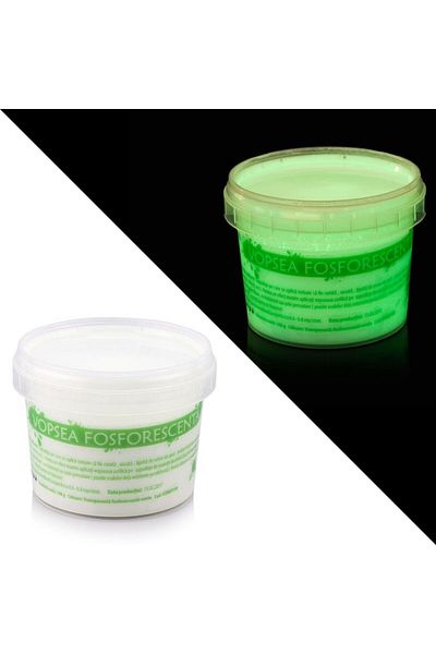 PROCART Glow in the dark phosphorescent, luminescent, transparent paint that illuminates green 100 g