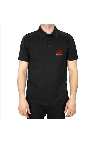 Z zepplin Hayabusa Logo Polo Neck Black T-Shirt