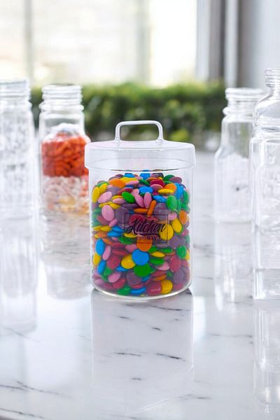 Kitchen Way Round Drachelic Glass Lid Borosilicate Jar 900ml Kw-350B