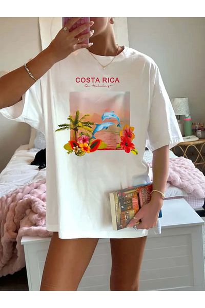 sole stories Premium Oversize Cut Short Sleeve Printed T-Shirt