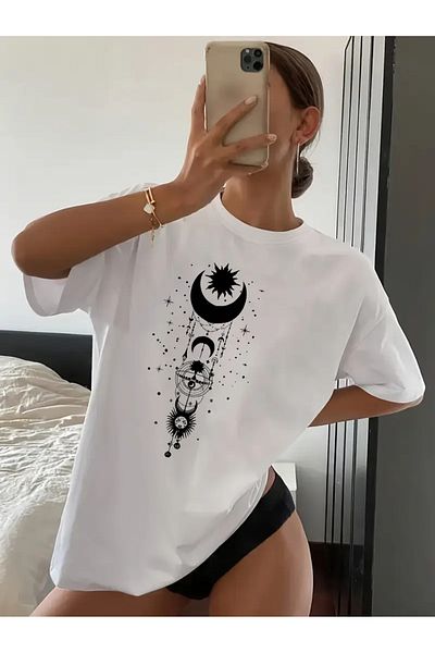 sole stories Premium Oversize Cut Short Sleeve Printed T-Shirt