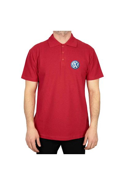 Z zepplin Κόκκινο μπλουζάκι Volkswagen Logo Polo Collar