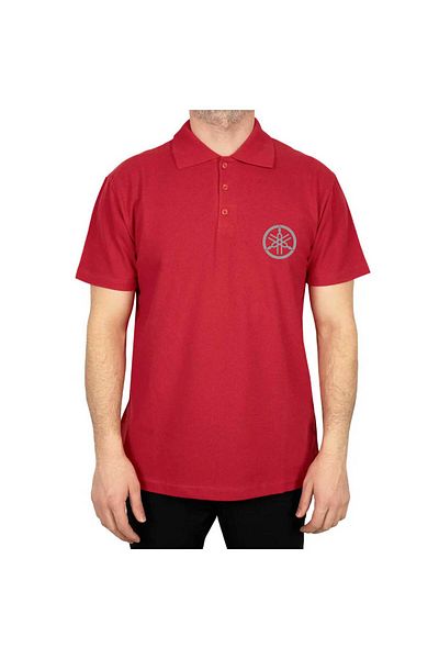 Z zepplin Yamha Logo Mini Polo Neck Red T-Shirt