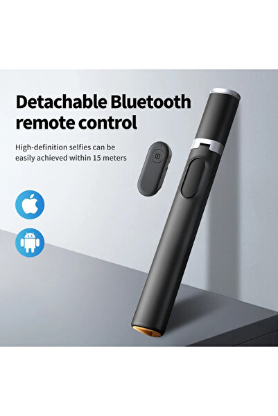 OEM Wireless selfie stick with tripod, Bluetooth and remote control, black color