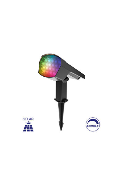 Braytron Spot LED PT GRADINA 12W RGB DIM+SOLAR IP65 GRI