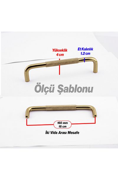Badem10 Metal 160 mm 16 cm Mâner din aur din aur dinți pentru mobilier Sertar Dulap Dulap Mânere moderne pentru capac