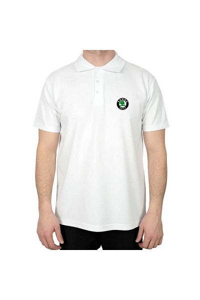 Z zepplin Tricou alb cu guler polo Skoda Auto