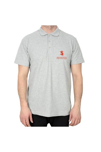 Z zepplin Sepultura Polo Neck Gray T-Shirt