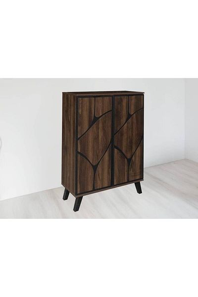 Al Saada Home Multi-Purpose Shoe Cabinet 80×35×95 - Gray