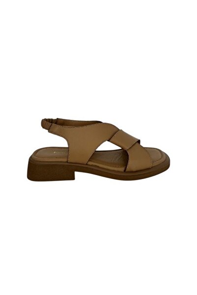 KEMAL TANCA 862 M-320 Women's Khaki Leather Sandals
