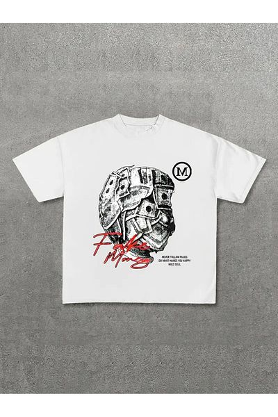 sole stories Premium Oversize Cut Short Sleeve Printed T-Shirt