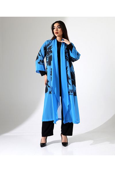 Fi'l Arz Fashion Floral Patterned Chiffon Hijab Suit