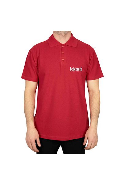 Z zepplin Κόκκινο μπλουζάκι με κλασικό λογότυπο Behemoth Polo Collar