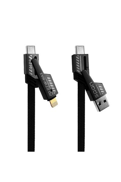 Spon Multi-charging display 4 braided cables resistant to cuts, high-quality fabric, 1.5 meters long