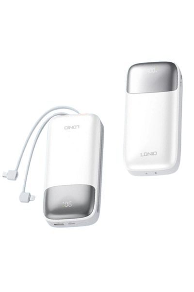 LDNIO 20000mAh Multi-Port Power Bank with Built-in Cables
