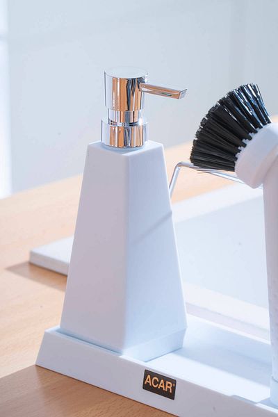 ACAR Astoria Acrylic Brushed Liquid Soap Dispenser Set