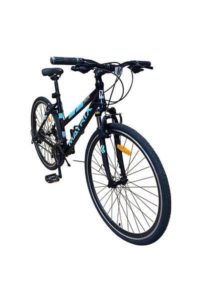 PROCART Bicicletă hibridă 700C pentru femei, munte, oraș, 21 de viteze Shimano, frână V-Brake, cadru din aluminiu de 17 inch