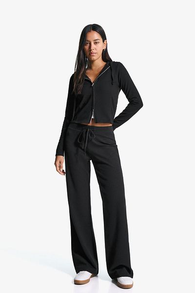 Bershka Plush jersey trousers