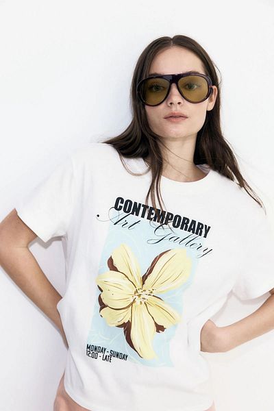 sole stories Premium Oversize Cut Short Sleeve Printed T-Shirt