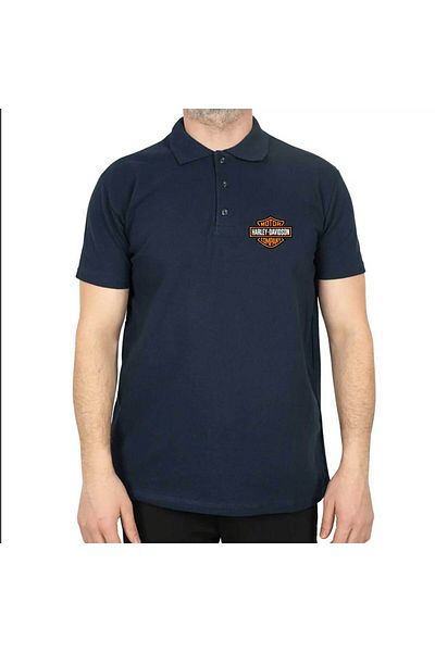 Z zepplin Μπλουζάκι με λογότυπο Harley Polo Collar Navy Blue