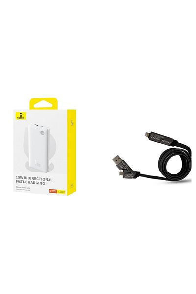 Baseus Baseus 10,000mAh Battery + 4*1 Braided Charging Cable