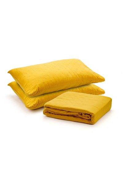 Home Still SET CUVERTURA SOFT 220X240 + 2 FETE DE PERNA 50X70, MUSTAR