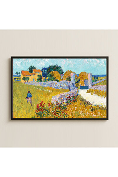 Komut Van Gogh Kırsal Yol ve Taş Duvar - UV Baskılı Pvc Tablo