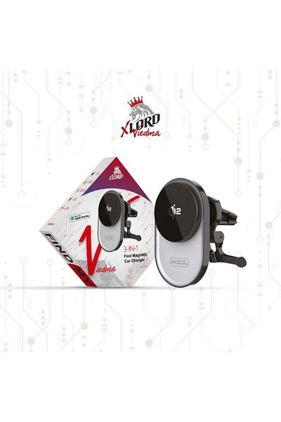 GENERAL XLORD Smart Car Charger – 3 in 1 with Find My Tracking and Qi2 Charging