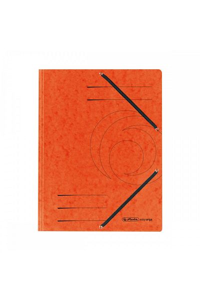Herlitz Dosar plic A4, culoare portocalie, material carton, închidere elastică