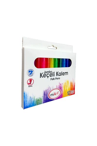 Art & Art Miart Jumbo Felt Tip Pen 12 Colors