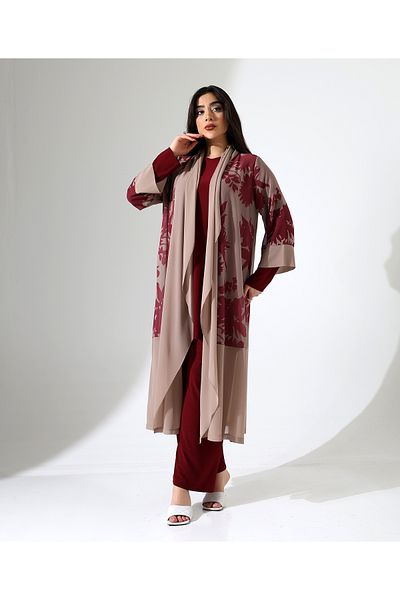 Fi'l Arz Fashion مجموعة الحجاب الشيفون المزخرفة بالزهور