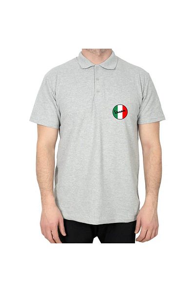 Z zepplin Γκρι μπλουζάκι με λογότυπο Vespa Polo γιακά