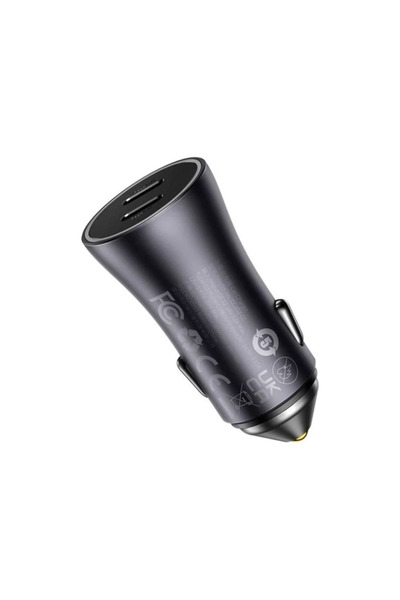 Baseus 40W Car Charger - Dual Type-C Ports - Golden Contactor Pro
