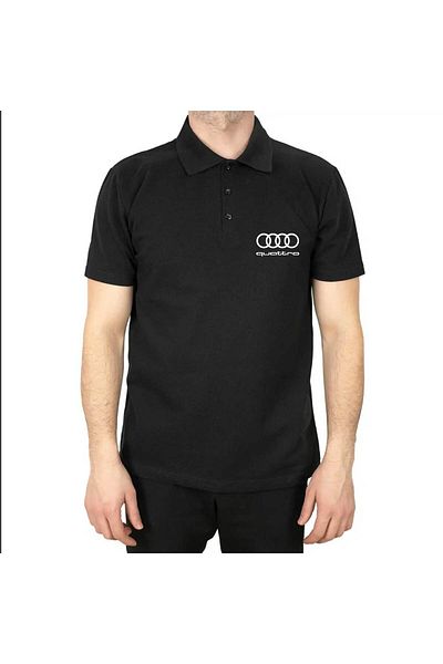 Z zepplin Audi Quattro Polo Neck Black T-Shirt
