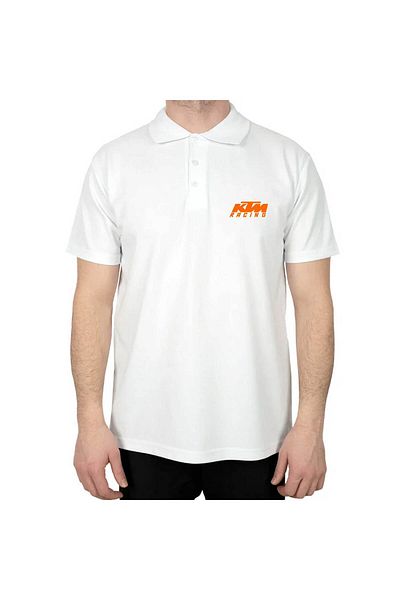 Z zepplin Tricou alb cu guler polo KTM Racing Orange