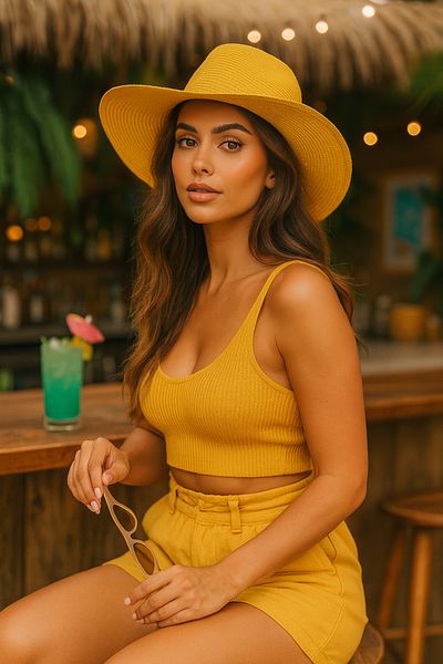 LAGRANZE Straw Cowboy Hat