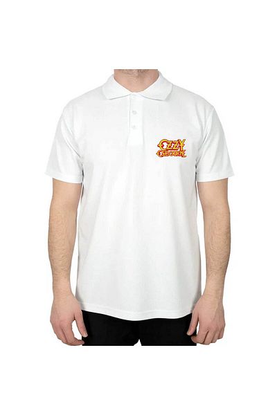 Z zepplin Tricou alb cu guler polo Ozzy Osbourne