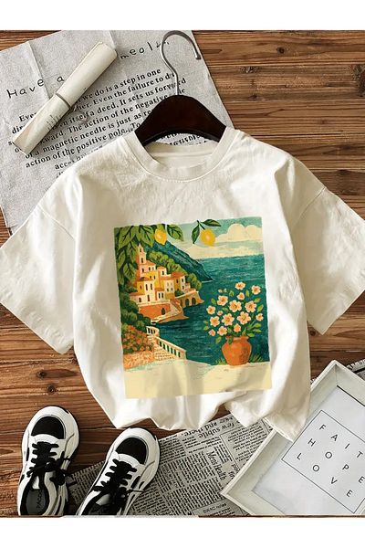 sole stories Premium Oversize Cut Short Sleeve Printed T-Shirt
