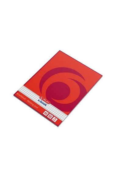 Herlitz X.book Notebook A5, Color Red, Material Paper, 50 Sheets, Grid Format
