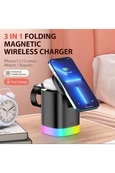 Spon 4 in 1 Fast Wireless Charger (T15)