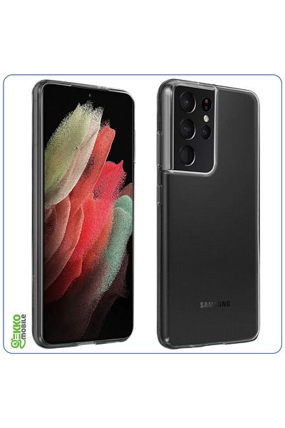 Gekko Mobile Carcasă pentru Samsung S21 Ultra - Jelly din silicon transparent, UltraSlim, 0.33mm, Transparentă