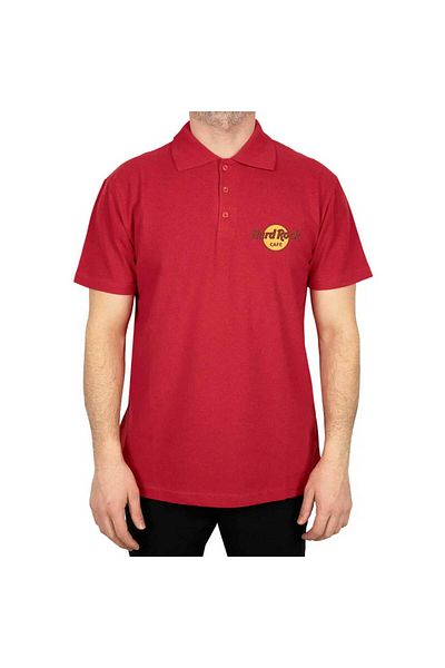 Z zepplin Hard Rock Cafe Polo Neck Red T-Shirt